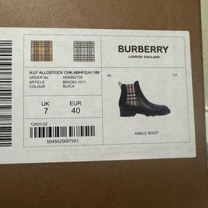 New Burberry ankle boots